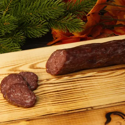 Колбаса из оленины "Коньячная" сырокопченая