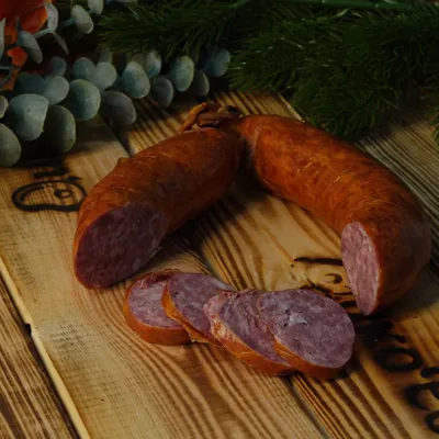 Колбаса из оленины "Ветчинная" копчёно-варёная